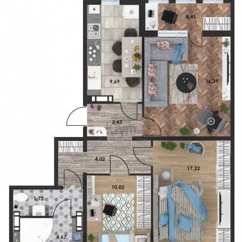 Продается 3-х комнатная квартира, 71,4 м²