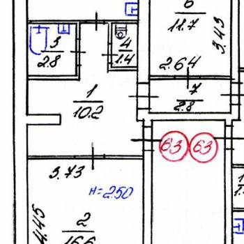 Сдается 2-х комнатная квартира, 55 м²