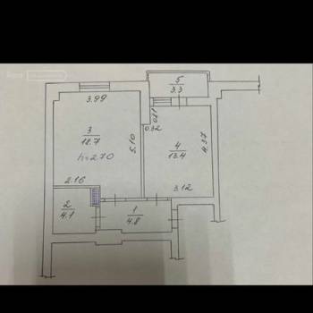 Продается 1-комнатная квартира, 42 м²