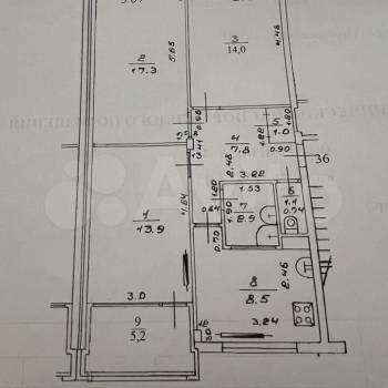 Продается 3-х комнатная квартира, 66,5 м²
