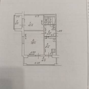 Продается 2-х комнатная квартира, 53,7 м²