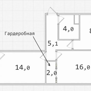 Продается 2-х комнатная квартира, 53 м²