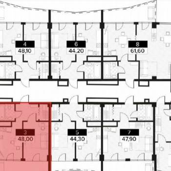 Продается 2-х комнатная квартира, 48 м²