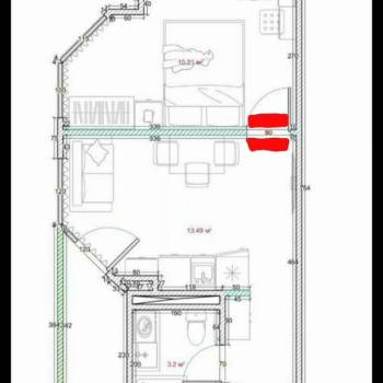Продается 1-комнатная квартира, 29 м²