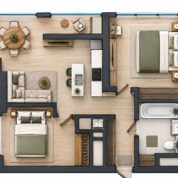 Продается 2-х комнатная квартира, 46 м²