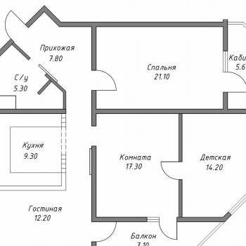 Продается 3-х комнатная квартира, 115 м²