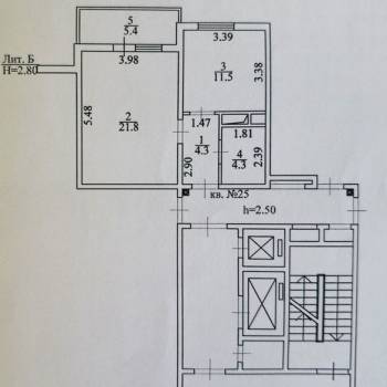 Продается 1-комнатная квартира, 47 м²