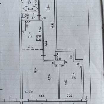 Продается 3-х комнатная квартира, 50 м²