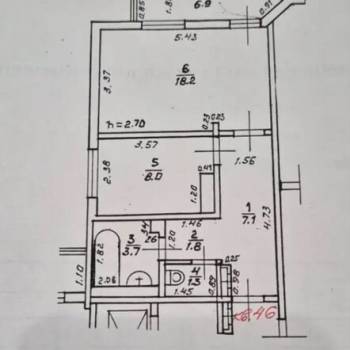 Продается 1-комнатная квартира, 47 м²