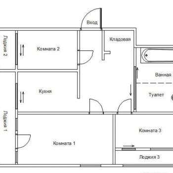 Продается 3-х комнатная квартира, 80 м²