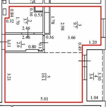 Продается 1-комнатная квартира, 32,1 м²