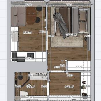 Продается 1-комнатная квартира, 25,8 м²