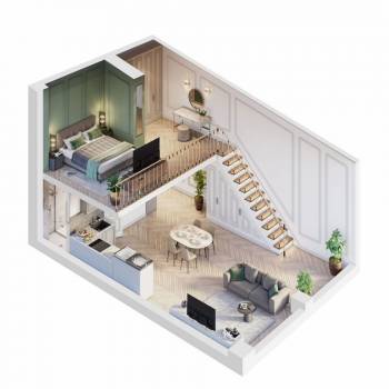Продается 1-комнатная квартира, 24,9 м²