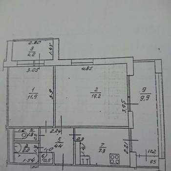 Продается 2-х комнатная квартира, 60 м²