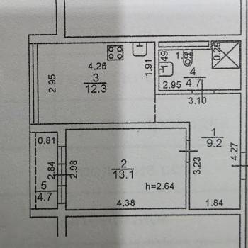 Продается 2-х комнатная квартира, 41,7 м²