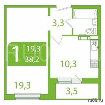 Продается 1-комнатная квартира, 36 м²