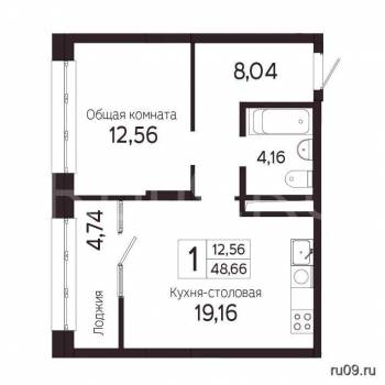 Продается 2-х комнатная квартира, 49 м²