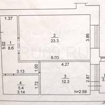 Продается 1-комнатная квартира, 52 м²