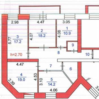 Продается 3-х комнатная квартира, 106,6 м²