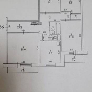 Продается Многокомнатная квартира, 75,3 м²