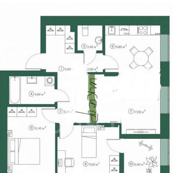 Продается 3-х комнатная квартира, 70 м²