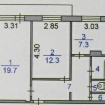 Продается 2-х комнатная квартира, 53,7 м²
