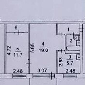 Сдается 2-х комнатная квартира, 44,5 м²