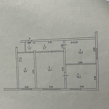 Продается 3-х комнатная квартира, 53,2 м²
