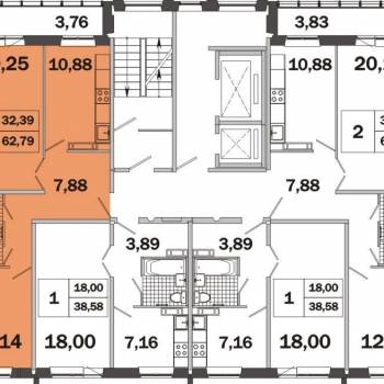 Сдается 2-х комнатная квартира, 60 м²