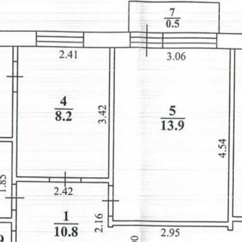 Продается 3-х комнатная квартира, 55 м²