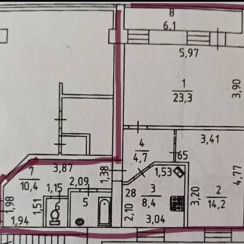 Продается 2-х комнатная квартира, 66 м²