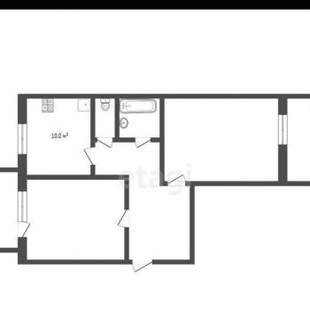 Продается 2-х комнатная квартира, 63 м²