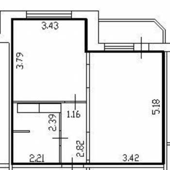Продается 1-комнатная квартира, 40 м²