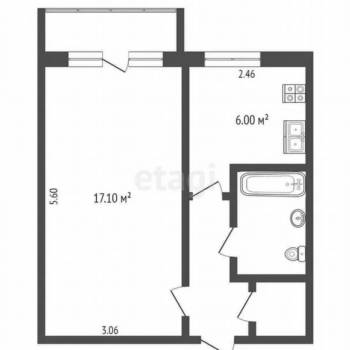 Продается 1-комнатная квартира, 29,8 м²