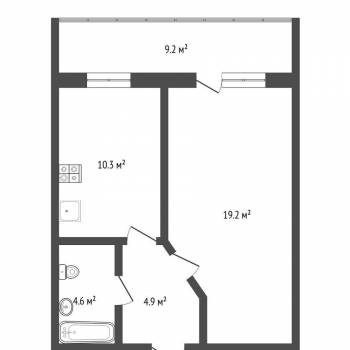 Продается 1-комнатная квартира, 38 м²